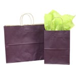 Recycled Plum Paper Shoppers - Fashion