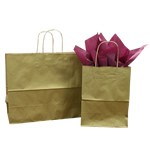 Recycled Gold Paper Shoppers - Prime