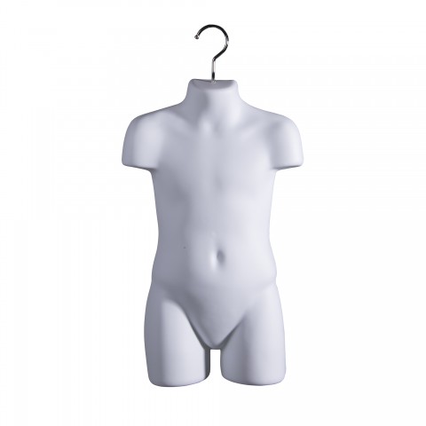 White Child Body Form Torso Mannequin