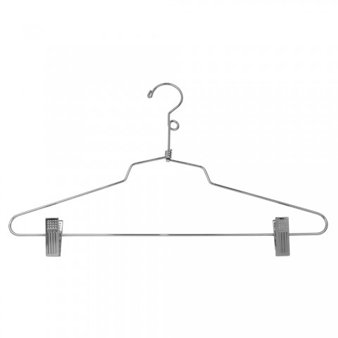 Chrome Steel Combination Hanger/Vinyl Cushion Clips/Loop Hook 16"