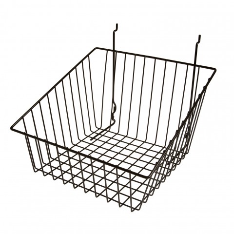 Slatwall Wire Basket 12"x12"x8"