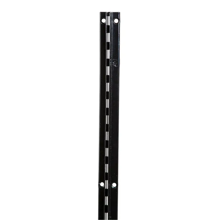 Heavy Duty Recessed Standards 13/16" x 1" slot x 2" ctrs. - Black 72"